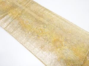 引箔華紋鳳凰模様織出し袋帯